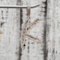 $4000 14K Letter "K" Diamond Pendant