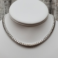 14K 22.95CTW Diamond Tennis Necklace