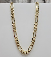21.75" 14K Solid Figaro Link Necklace
