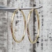 14K Fancy Cut Hoop Earrings