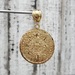 14K Aztec Calendar Pendant