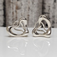 Tiffany & Co. Elsa Peretti Open Heart Clip On Earrings
