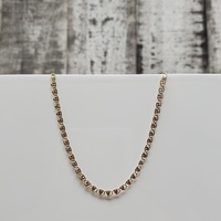 18" 14K TriColor Valentino Link Necklace