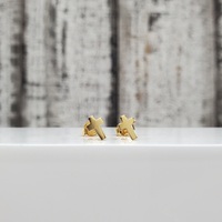 18K Cross Religious Earrings