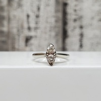 14K Diamond Marquise Shaped Ring