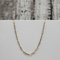 18" 14K Paperclip Style Necklace