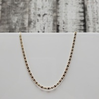 24" 14K TriColor Valentino Link Necklace