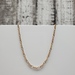21.75" 14K TriColor Semi Solid Figaro Link Necklace