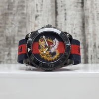 $1500 Gucci YA136215 Dive 45MM Men's Tiger Embroidered Watch