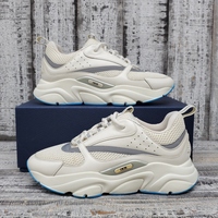 Dior B22 White And Blue Sneakers