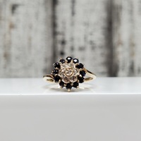 14K Sapphire + Diamond Ring