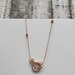 14.75"/15.5"  14K Flower Design Diamond Attached Pendant Necklace