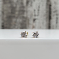 14K CZ Stud Baby Earrings