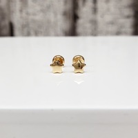 14K Star Stud Baby Earrings w/ Baby Backs