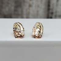 14K TriColor Virgin Mary / Guadalupe Religious Baby Earrings