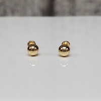 14K Ball Stud Baby Earrings w/ Baby Backs Earrings