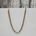 20" 14K TriColor Valentino Link Heart Design Necklace