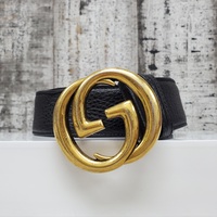 Gucci GG Belt Signature Double G Buckle Gold Size 32