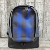 Burberry Blue Check Pattern Bookbag