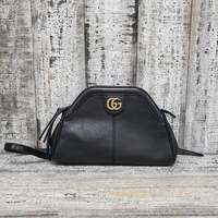 Gucci Re (Belle) Shoulder Bag Calfskin Leather Black