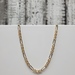 23.75" 14K TriColor Diamond Cut Solid Figaro Anchor Style Necklace 