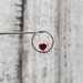 14K Synthetic Ruby Heart Diamond Pendant