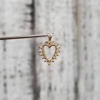 14K Diamond Heart Pendant