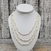 14K 3-Strands of Seed Pearls w/ Gold Beads Necklace