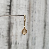 14K Tennis Racket Pendant / Charm