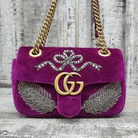 Gucci Purple Velvet Matelassé Mini Bag