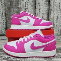 Jordan 1 Low Fire Pink (GS) Size 6.5y