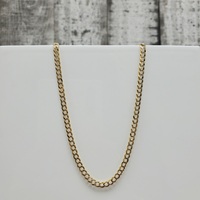22" 14K Diamond Cut Curb Link Necklace