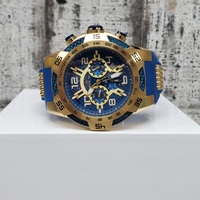 Invicta Speedway 24232 Blue Rubber Strap + Gold Tone Watch