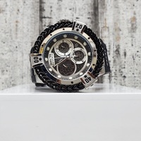 Invicta Hercules 33150 Stainless Steel + Black w/ Black Rubber Strap Watch