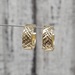 14K Textured Huggie Hoop Earrings 