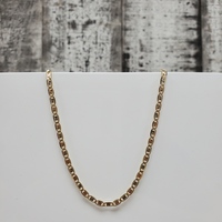 22" 14K TriColor Valentino Link Necklace
