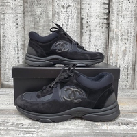 Chanel Black Suede Shoes Size 42