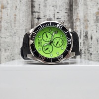 Invicta 11483 Black Rubber Strap Green Dial Watch