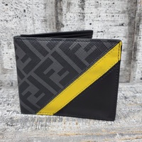 Fendi FF Stripe Bi-Fold Leather Wallet