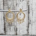 14K Dreamcatcher Style Dangle Earrings w/ Friction Backs