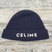 Celine Blue Men's Ribbed Wool Beanie