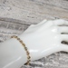 14K TriColor Puffy "Gucci Style" Link w/ Clear Stones Bracelet