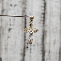 14K Crucifix Cross Jesus Religious Pendant