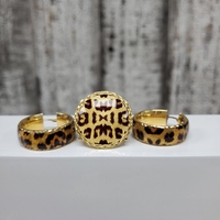18K Animal Print Ring + Earrings