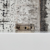 18K Diamond Squared Band Ring