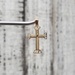 14K CZ Cross Religious Pendant