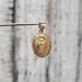 14K Tricolor San Judas / St. Jude Religious Oval Pendant