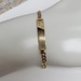 6" 14K TriColor Solid Diamond Cut Figaro Link ID Bracelet
