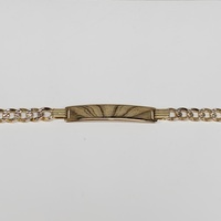 14K Semi Solid Curb Link ID Bracelet