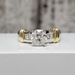 18K/PLT Old Euro Diamond Ring